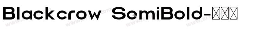 Blackcrow SemiBold字体转换